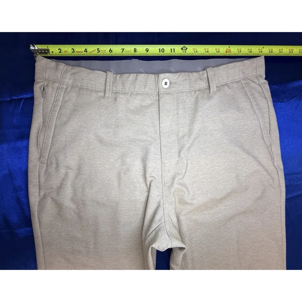Tommy Bahama Mens 38x30 On Par Flat Front Chino Pants Tan IslandZone Performance